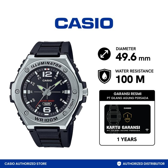 CASIO Jam Tangan Pria Analog MWA-100H-1AVDF