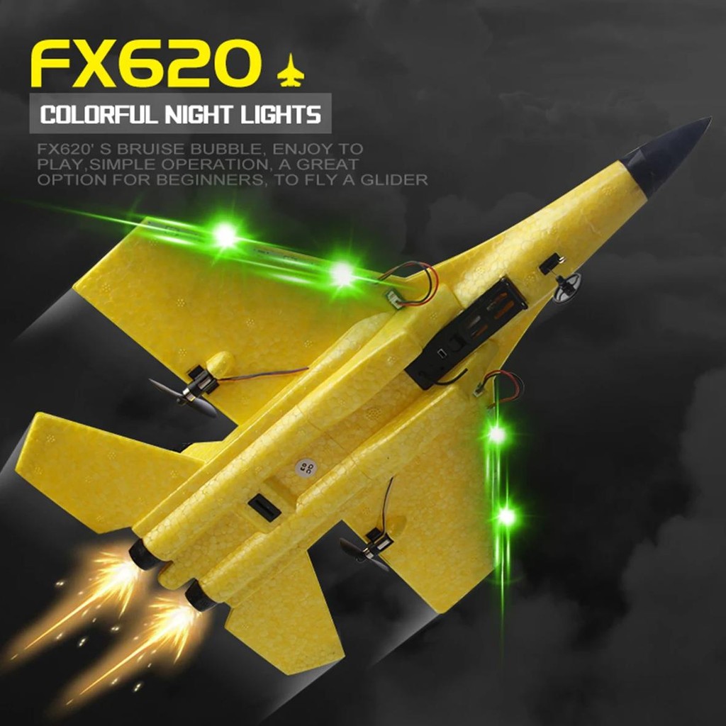 FX620 RC PLANE SU35 FIXED WING FIGHTER JET REMOTE CONTROL ELECTRIC AIRCRAFT MODEL NIGHT LIGHTS PLANE