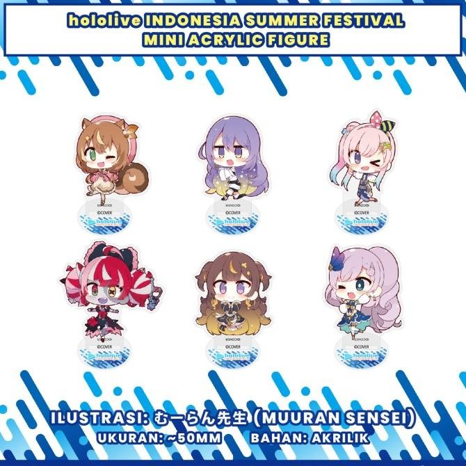 FIGUR SET hololive Indonesia SUMMER FESTIVAL Mini Acrylic Figure