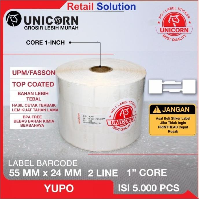 

Sticker Label Perhiasan 55x24 mm @5000pcs