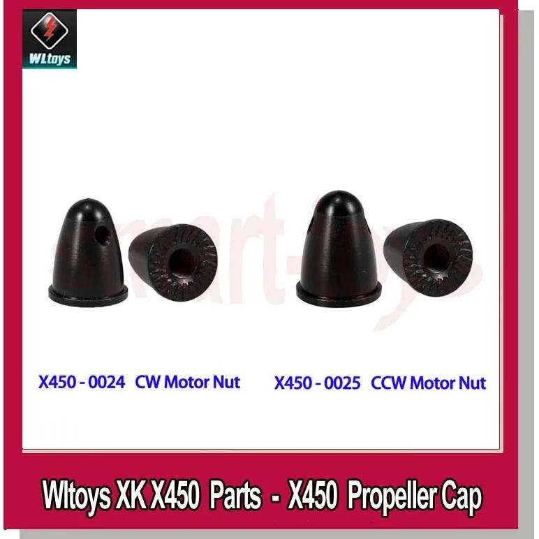 WLTOYS XK X450 MOTOR NUT CW X450.0024 PROPELLER CAP CCW X450.0025 FOR WLTOYS X450 FIXED WING RC AIRP