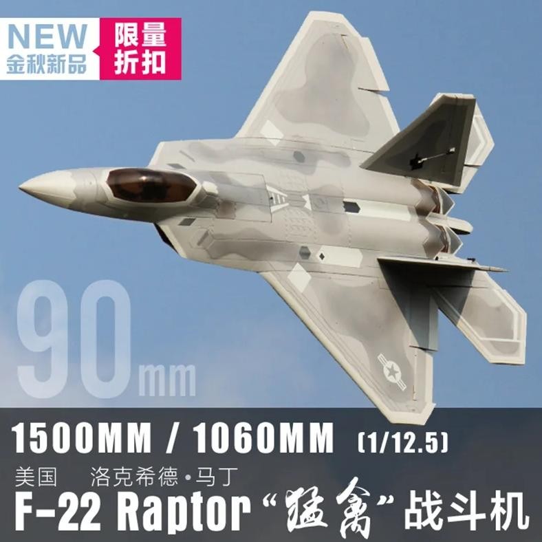ELECTRIC REMOTE CONTROL FREEWING F-22 F22 RAPTOR 90MM RC JET PLANE MODEL PNP
