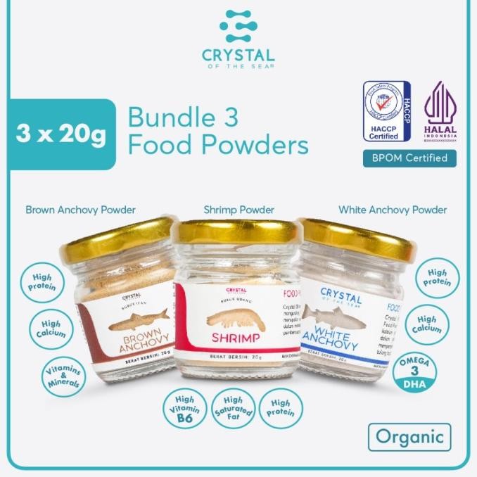 

(Set of 3 Convenient Size 20G) White Anchovy + Brown Anchovy + Shrimp