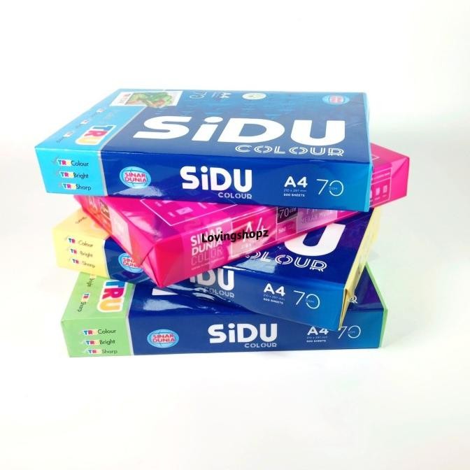 

Baru Kertas Print 70 Gsm Ukuran A4 Warna Sidu Sinar Dunia,
