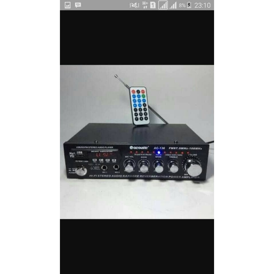 TERBARU Amplifier Acoustic Ac.136 AC/DC USB,RADIO,KARAUKE
