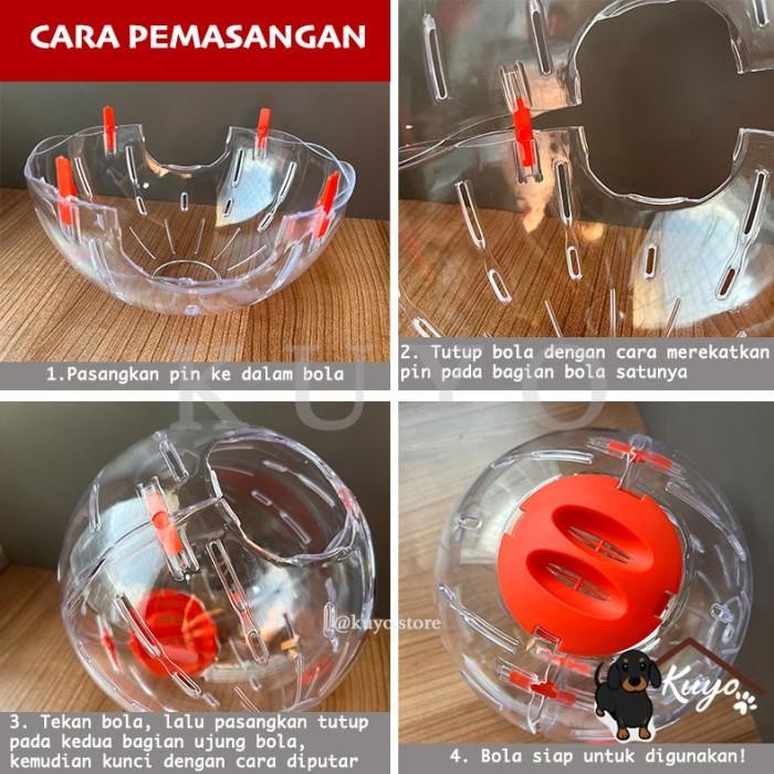 Running Ball Big 20Cm Mainan Hamster Lari Roda Putar Besar Landak Mini