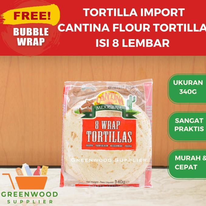 

Cantina Mexicana 8 Wrap Flour Tortillas - 340G