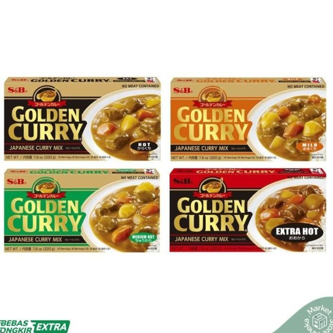 

S&B Golden Curry 220g / SAUS KARI JEPANG MEDIUM HOT 220gr