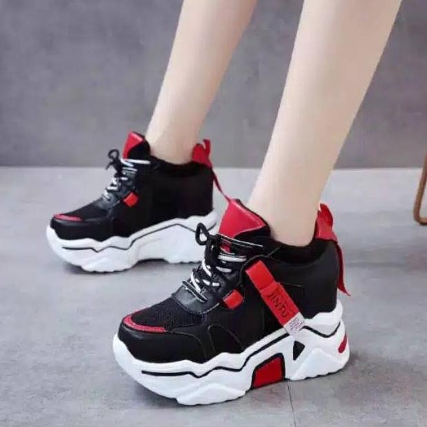 sepatu boots jintu fashion sport korea wanita pria dewasa modis terbaru/ sepatu boot kasual putih hi