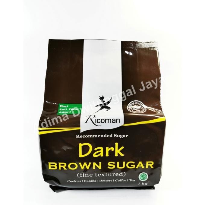 

Dark Brown Sugar Ricoman 1 kg / Gula coklat