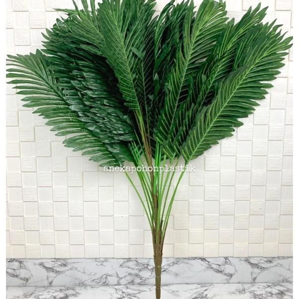 Daun Palem Hijau Besar 100Cm Artificial Tanaman Palma 1 Meter Plastik