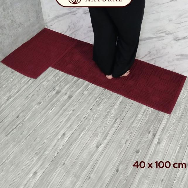 Keset Handuk Natural By Chalmer 40X100 Cm Keset Panjang Polos Dapur