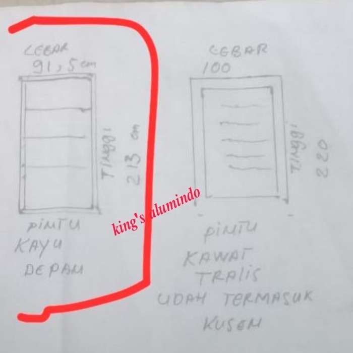 pintu tralis kawat nyamuk