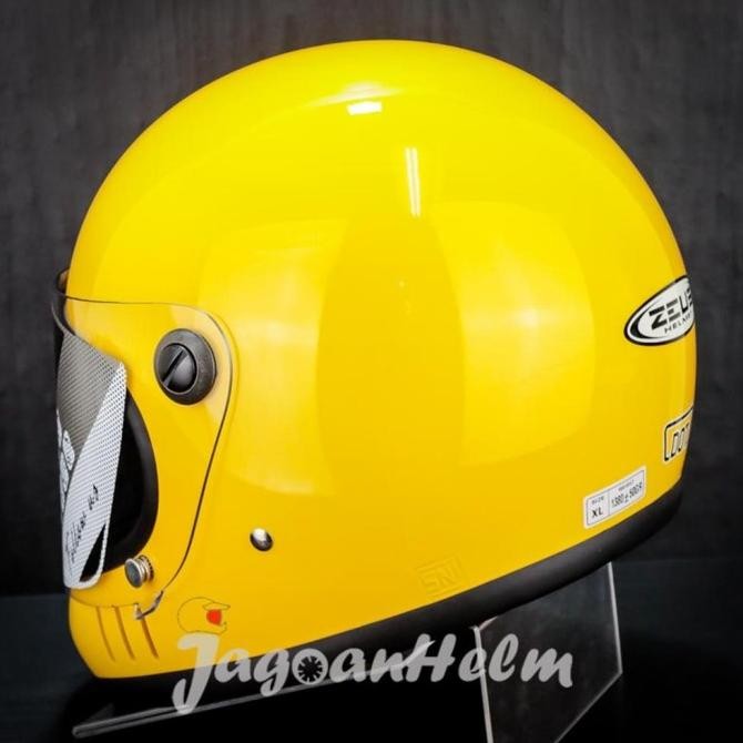 Helm Zeus Helm Zs816E Solid |Yellow | Retro Zs 816E Classic Zs-816