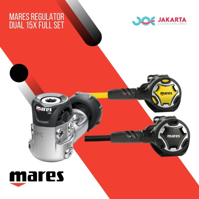 BERKUALITAS MARES REGULATOR DUAL 15X FULL SET / REGULATOR DIVING / SCUBA DIVING READY STOK