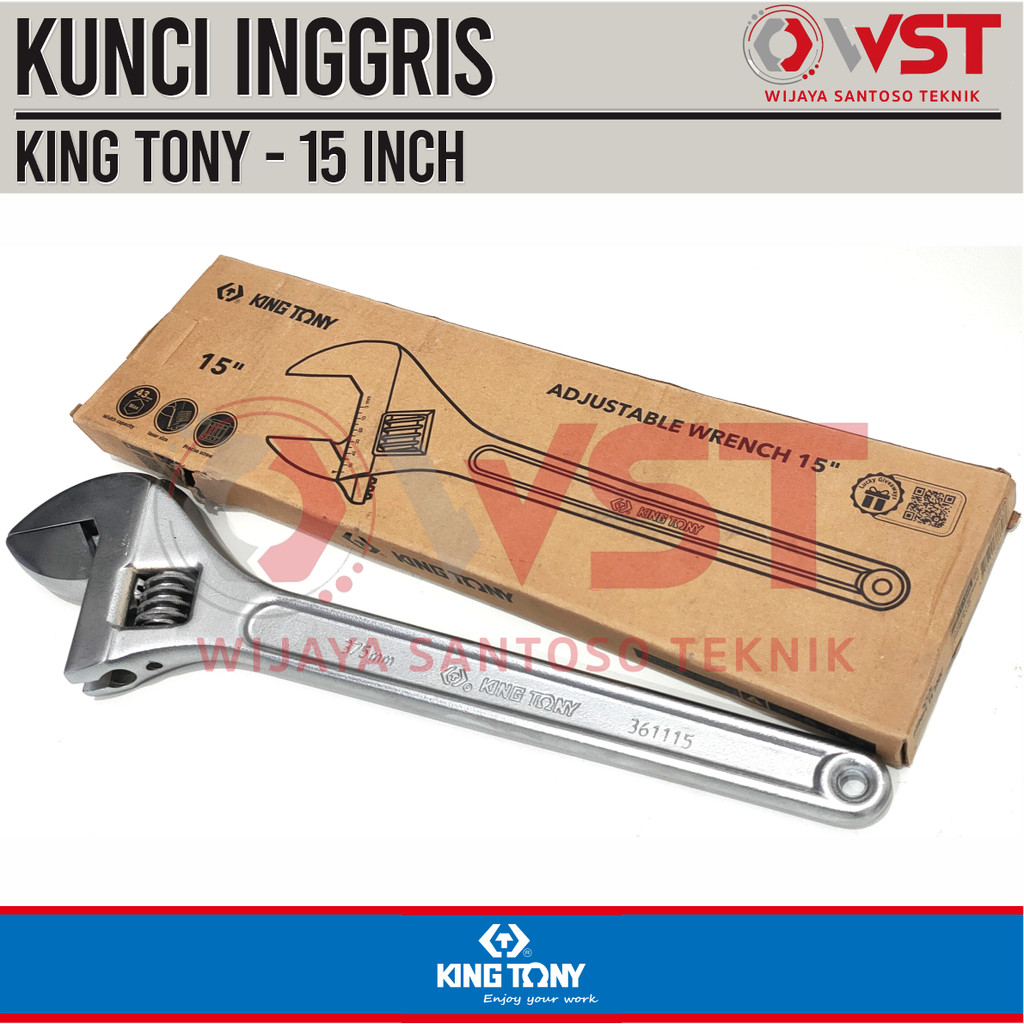 King Tony Kunci Inggris 15" 365mm / Adjustable Wrench 15inch KingTony