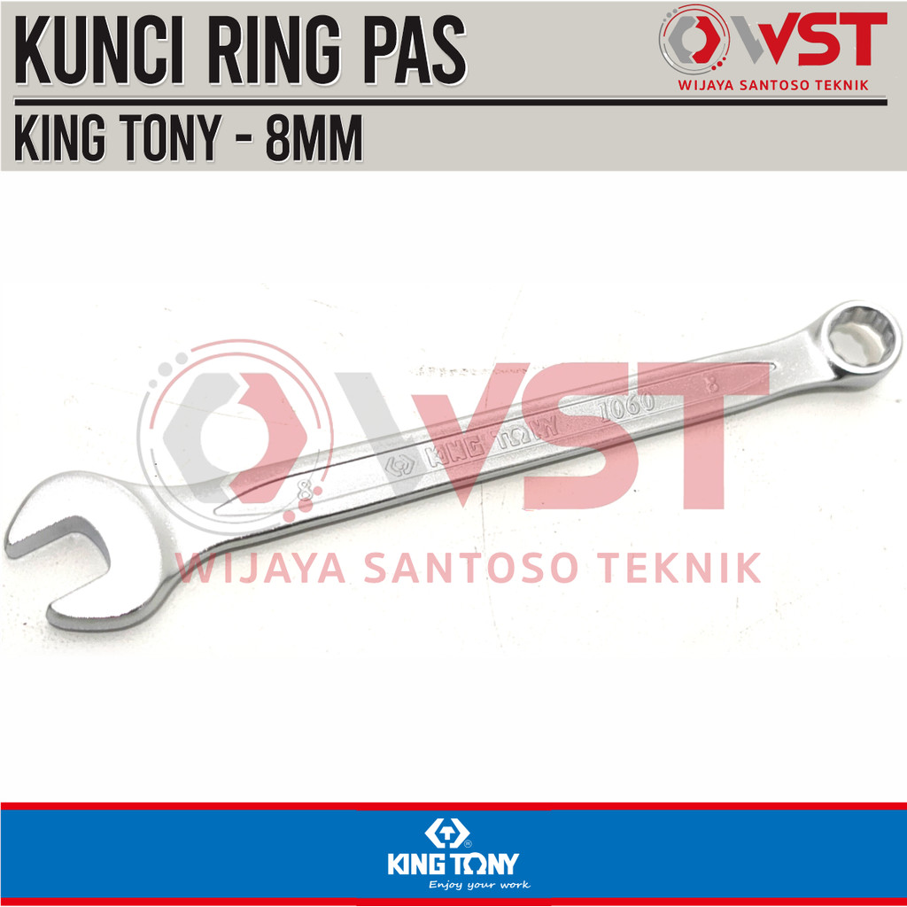 King Tony Kunci Ring Pas 8mm / Kunci Kombinasi 8 mm Pas Ring