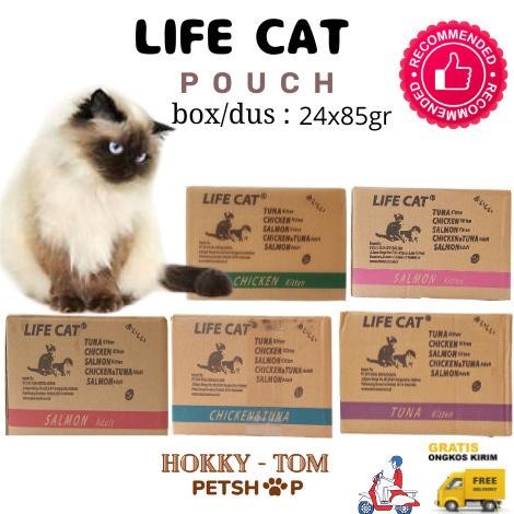 LIFE CAT POUCH 85 gr / 85gr makanan kucing basah per BOX ,wet cat food