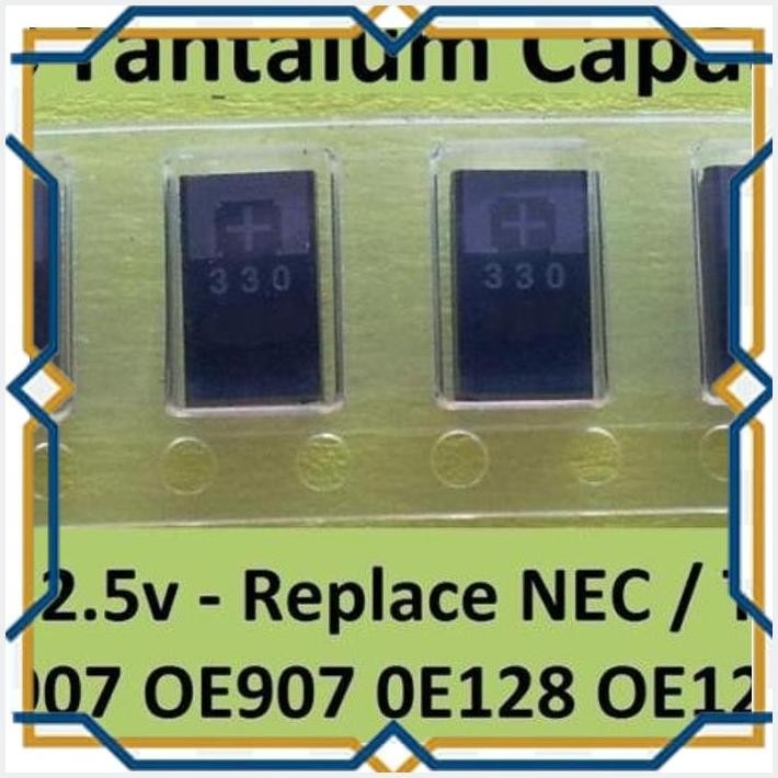 [ele55] smd tantalum capacitor 2r5tpe330m9 330uf j93 2.5v 330uf 6.3v 337 6v