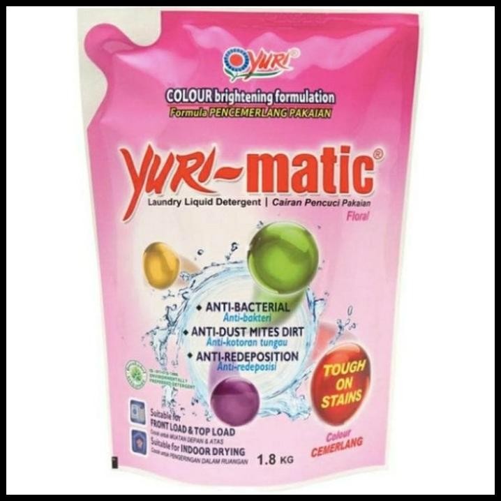 

Yuri Matic Yurimatic Pink Floral Pencemerlang Wanna 1.8 Kg | Deterjen
