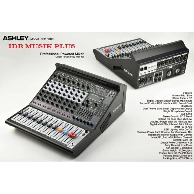 Promo Power Mixer 8 Channel Ashley Nr10000 Nr 10000 Original Ashley