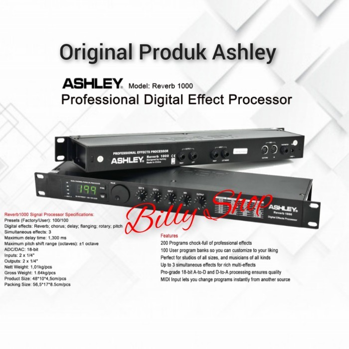 Ready Stock Processor Effect Vokal Ashley / Ashley Effect Vokal Reverb 1000