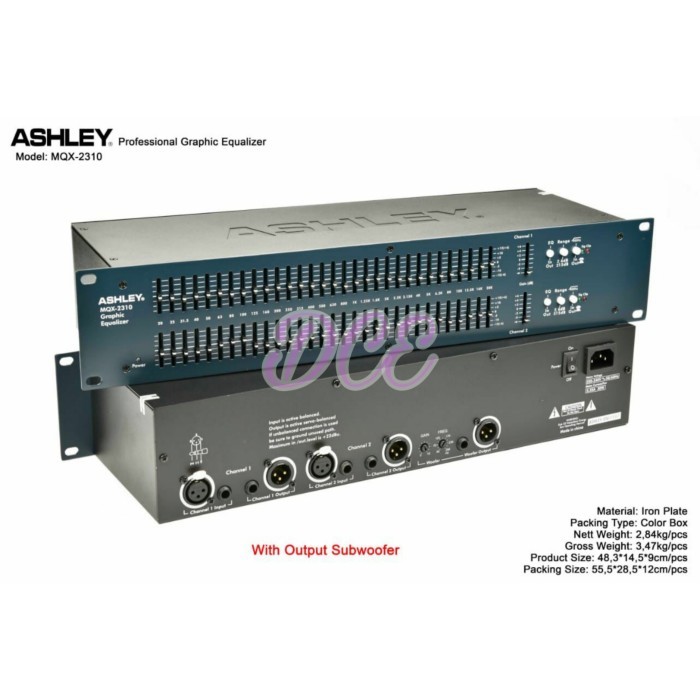 Terbaru Equalizer Ashley Mqx 2310 Mqx2310 Sub Equaliser Original