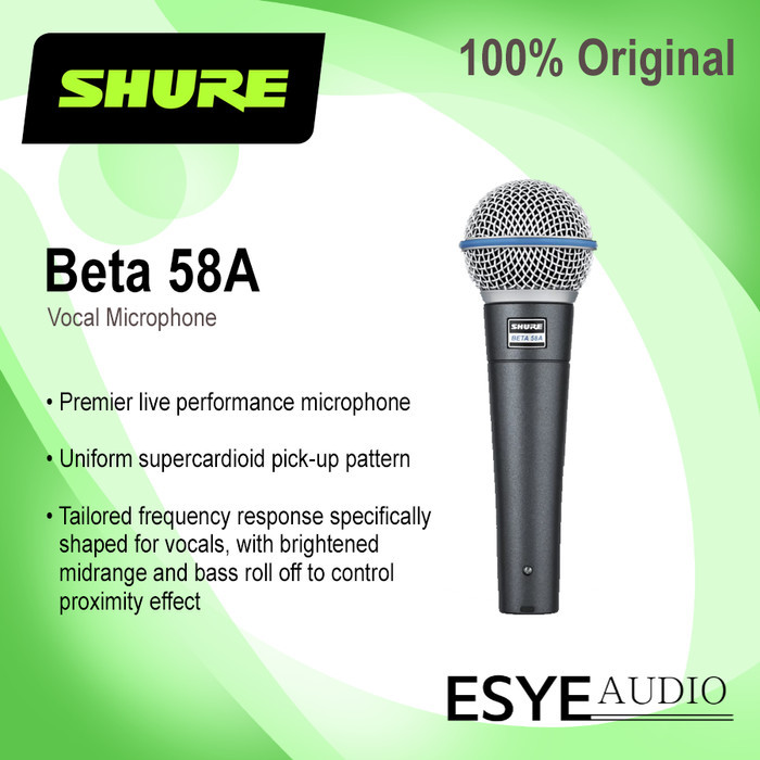 Cuci Gudang Mic Kabel Shure Beta 58A (100% Ori)