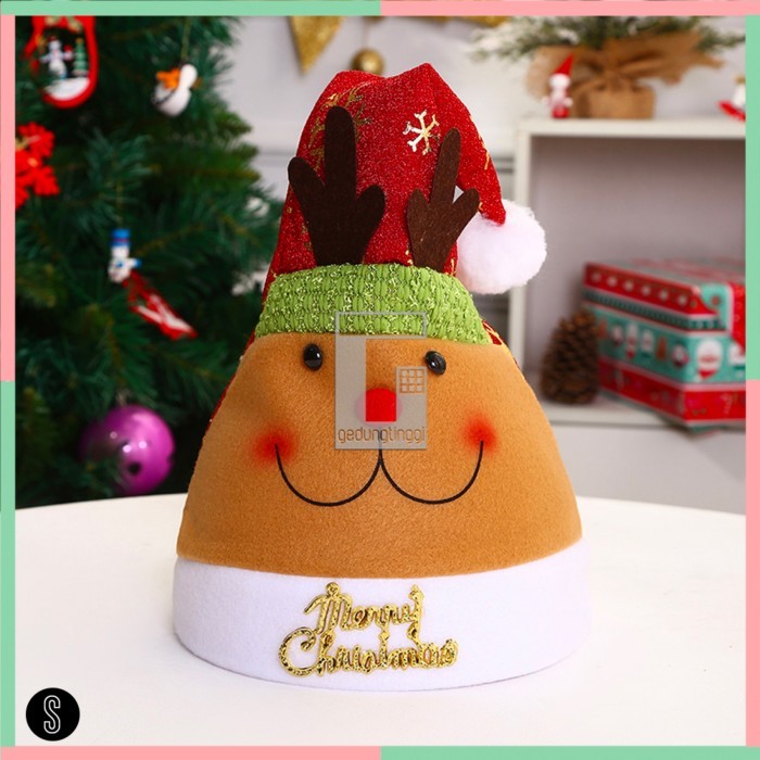

Natal Topi Natal Santa Claus Sinterklas Christmas Hat Kids Size Dewasa Anak - No.4 Limited