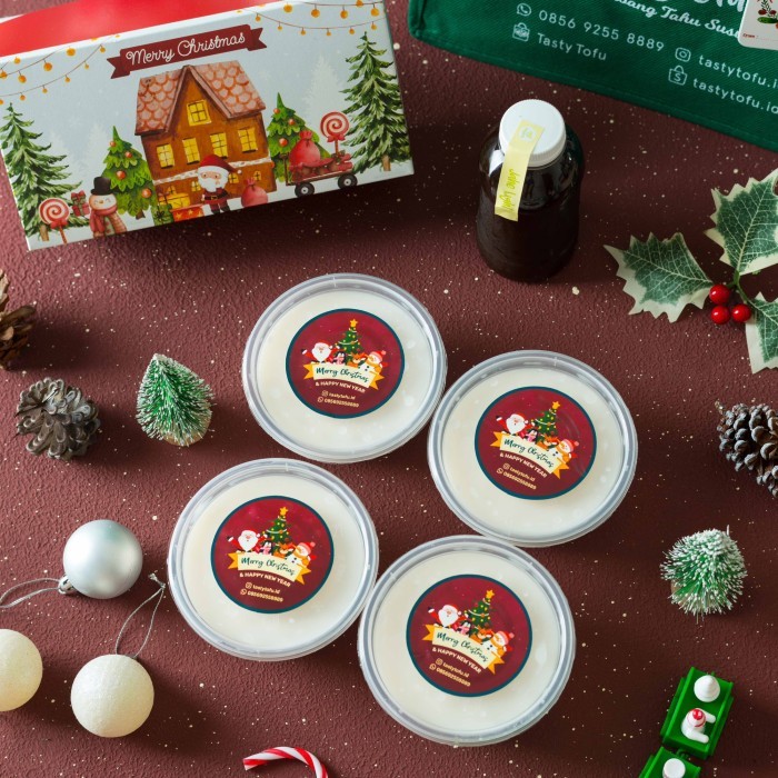 

Natal Christmas Hampers Gift Package Natal Kembang Tahu Tasty Tofu Box of 4 - Jahe Light Limited