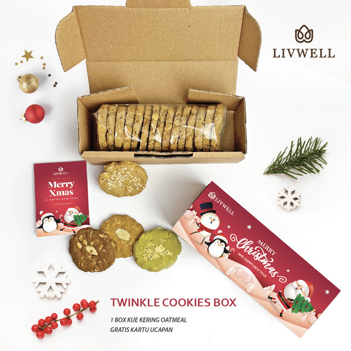 

Natal OATMEAL COOKIES 150gr - Christmas Edition - Coklat Mete Limited
