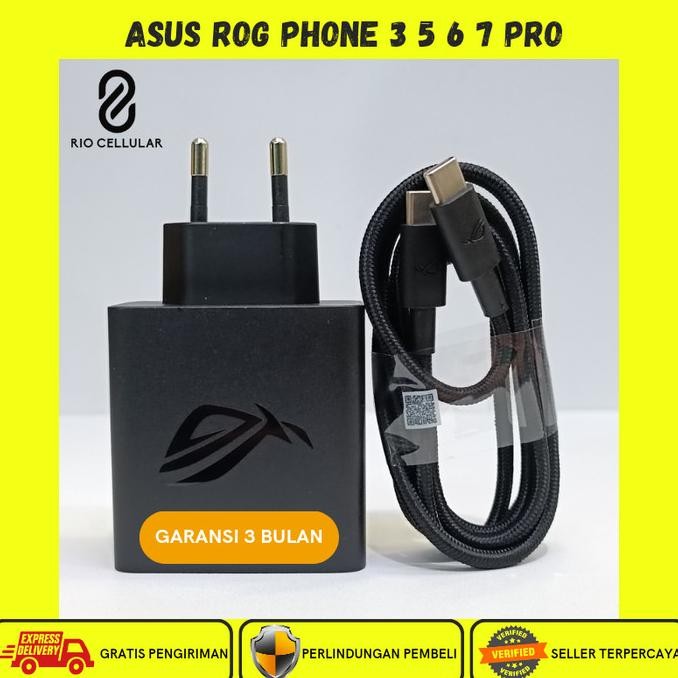 TERMURAH - Charger ASUS ROG 3 5 6 7 PRO 65W Hyper Charger Original