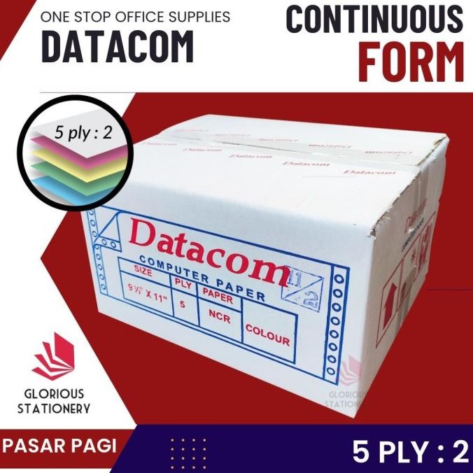 

BEBAS ONGKIR - Kertas Continuous Form Datacom 9.5x11 5ply Bagi 2
