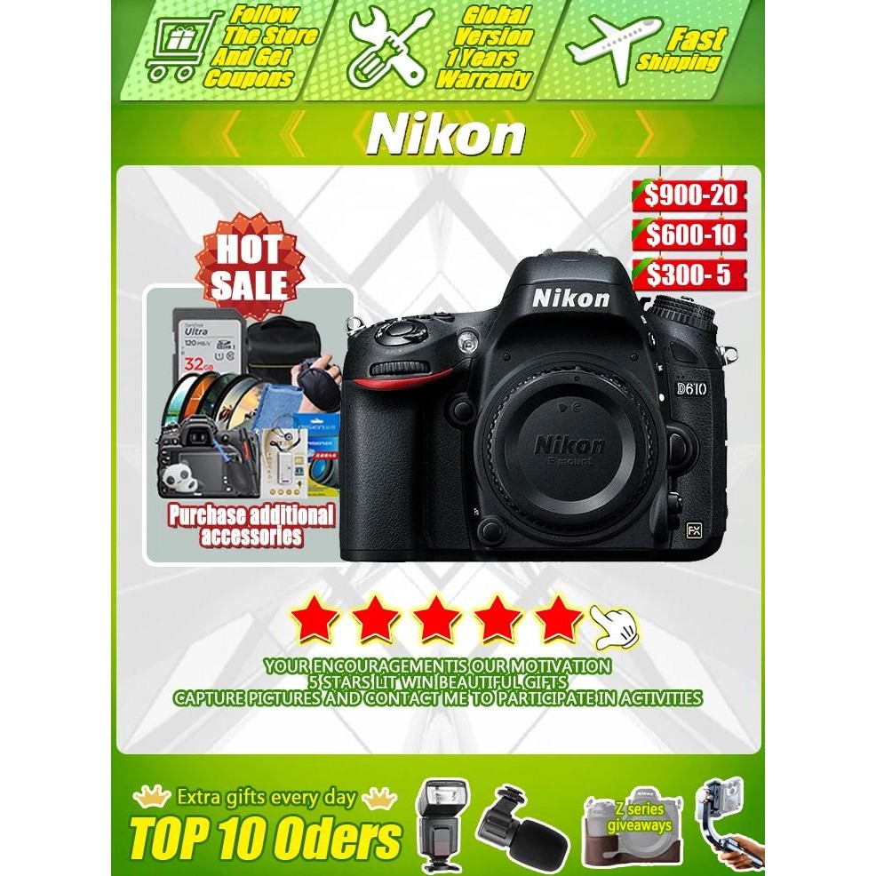 nikon d610 dslr camera 24 megapixel full frame slr digital camera