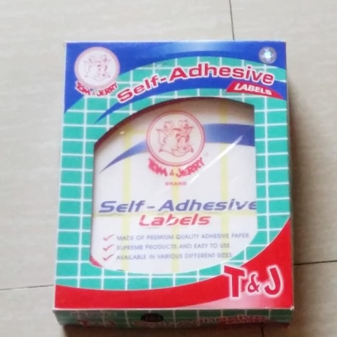 

TERLARIS - 1 Box Isi 25 Pack Stiker Polos Label Tom&Jerry No 103 Uk 32x64mm