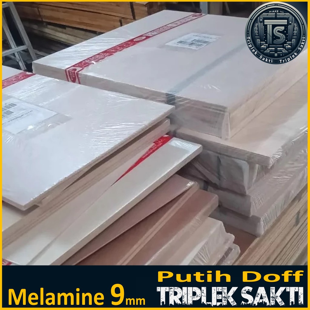 Triplek Melamin 9mm 30x30 cm Triplek Putih Doff 1 Muka 30 x 30 cm