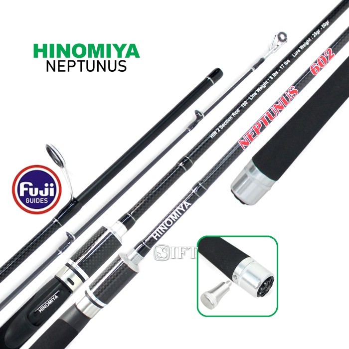 Termurah Joran Hinomiya Neptunus 602 180 Carbon Solid Galatama Mas Bawal Lele