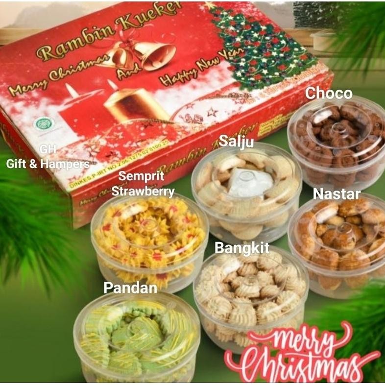 

Kue Kering Natal & Tahun Baru Isi 6Ktk/ Paket Bestseller Bhn Premium/Terima Reseller&Grosir/ Hampers