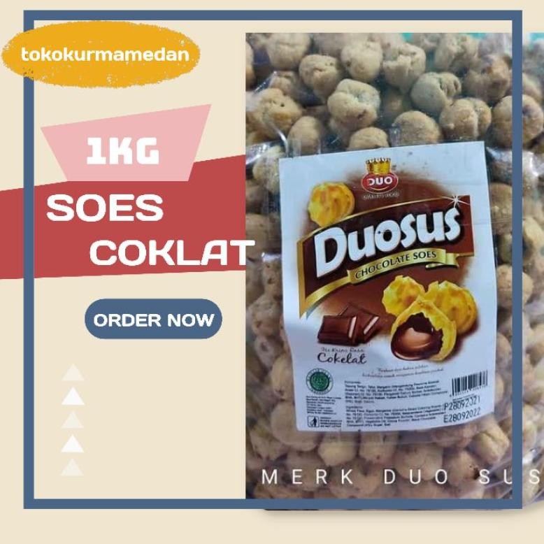 

[1Kg] Duo Choco Soes Coklat Exp 2025 | Soes Sus Kering Coklat 1Kg | Duosus Coklat