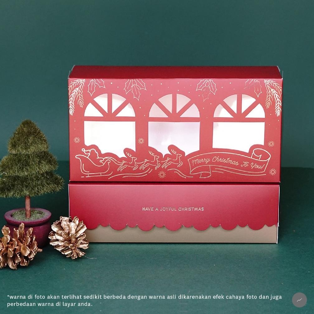 

Dus Kue Cake Box Christmas Natal / Packaging Brownies (Sleigh)