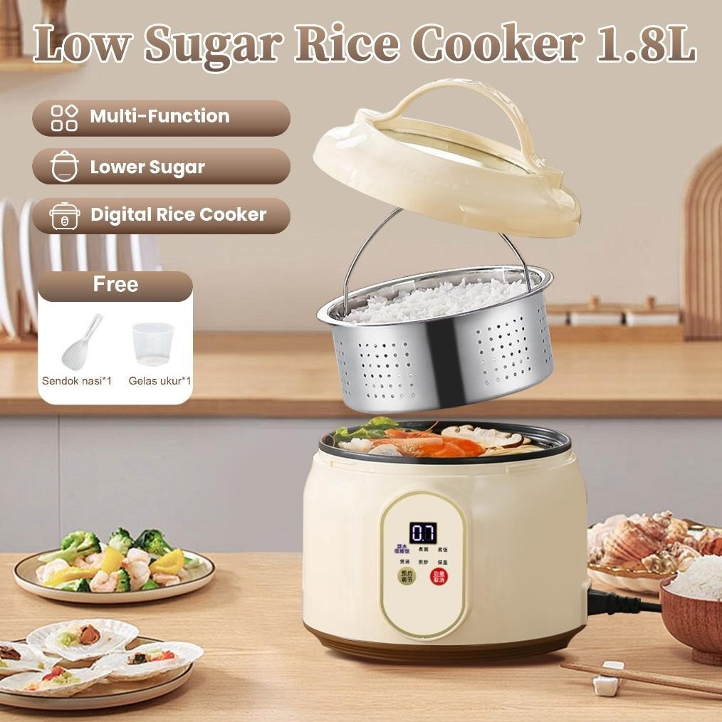 Rice Cooker Low Sugar 1.8L Penanak Nasi Multifungsi Magic Com Low Carbo Rice cooker Double Magiccom 