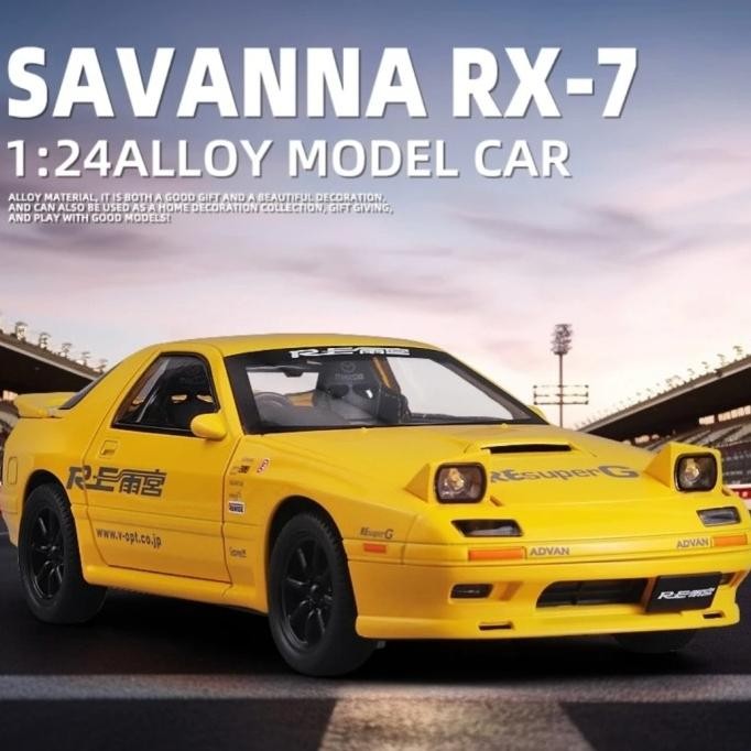 Diecast model Mazda RX7 Savanna Initial D skala 1/24 Supercar