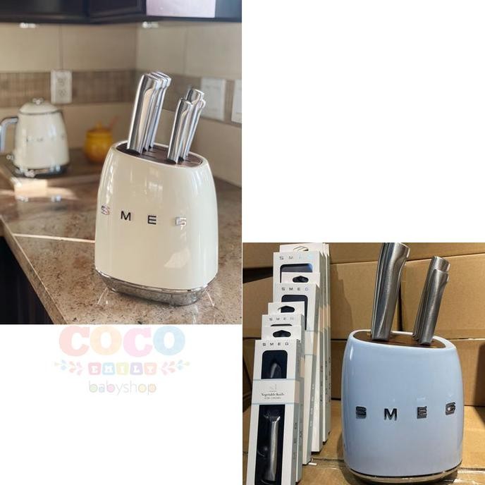 Smeg Knife Set Seven-Piece Stainless Steel Celebrity Style Ready Stok