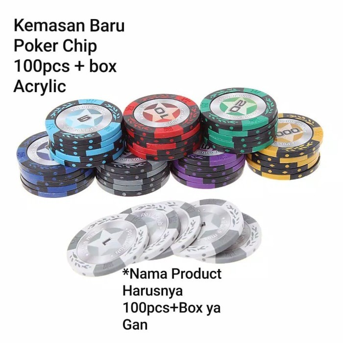 Koin Poker /Chips Poker/Poker Club/40 Pcs Ceramic Chip Poker +Box