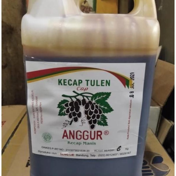 

KECAP ANGGUR JERIGEN 6 KG 5 LITER MANIS HITAM SENG LIE