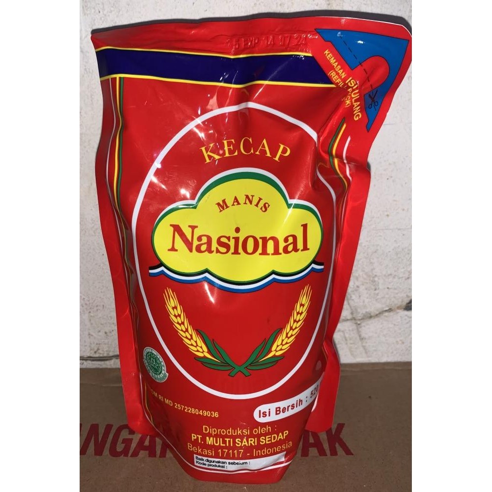 

Kecap Nasional 520ml refill 1 Dus isi 12pack