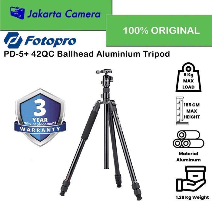 Fotopro PD-5 Tripod with FPH-42QC Ballhead Tripod Kamera HP PD5