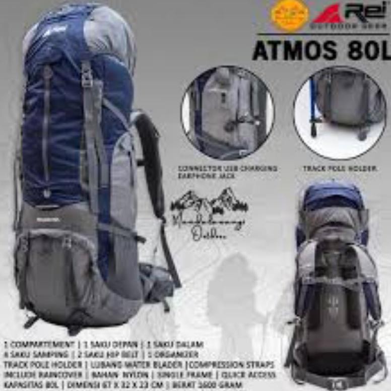 Carrier Arei Atmos 80L | Tas Gunung Arei Atmos 80L | Arei Atmos 80L