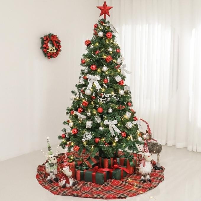 [180cm] Pohon Natal Christmas Tree Besar Pohon Cemara Daun Jarum