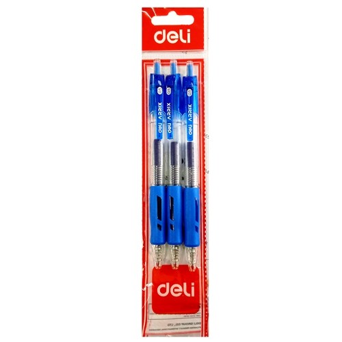 

S11367 PULPEN DELI 100139701 3PCS G08 BL GEL INK BULLET TIP 0.5MM BLUE MAJU BERSAMA (20250714)